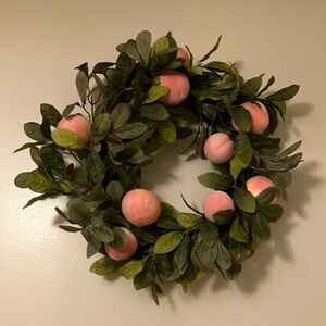 Kirkland’s Home Fuzzy Peach and Magnolia Wreath -  26 inch -  NWT